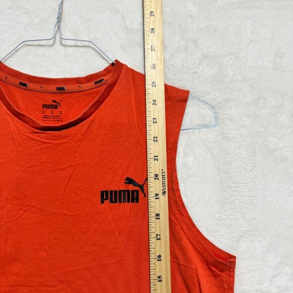 Puma Sleeveless Shirt Orange Crew Neck Men's Medium - Picture 11 of 11